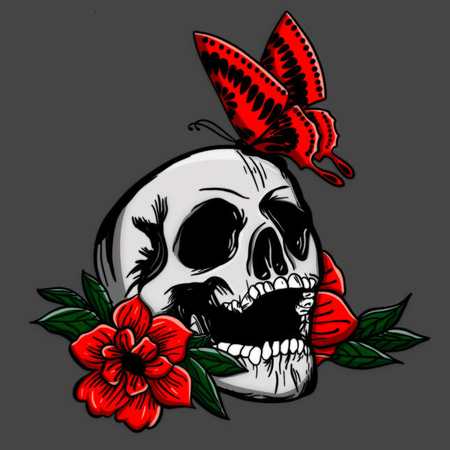 Lunatic High - Floral Skull